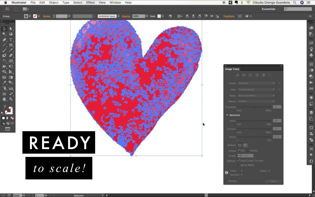 heartmade.es | How to vectorize any watercolor painting with Illustrator